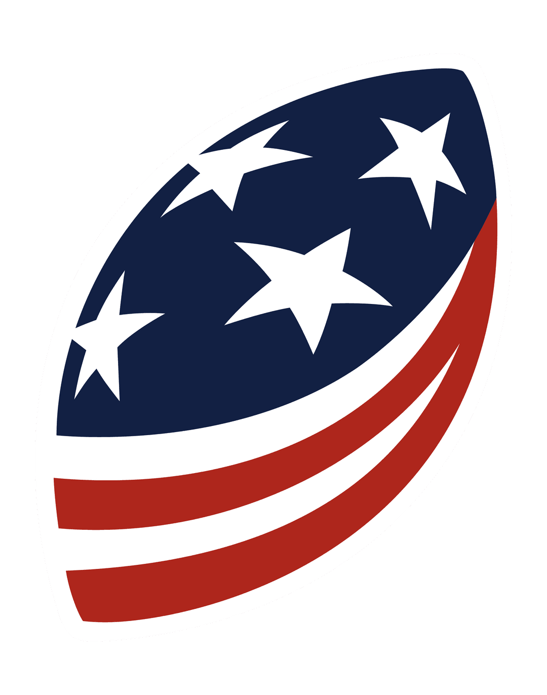 The USA Football primary icon logo in full color with USA red, white, and blue.